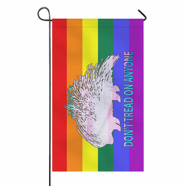 Don't Tread on Anyone Porcupine -LGBT - Trans Two Sided Flag - Proud Libertarian - Proud Libertarian
