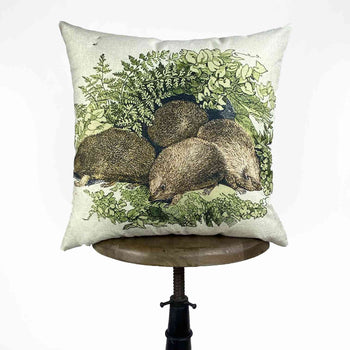 Hedgehogs | Pillow Cover | Throw Pillow | Hedgehog Pillow | Animals | Wild Animals | Sofa Pillows | Couch Pillows | Room Decor | Sofa Pillow by UniikPillows - Proud Libertarian - UniikPillows