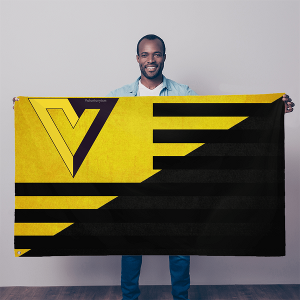 Ancap Voluntaryism Single Sided Wall Flag - 36"x60" - Proud Libertarian - Proud Libertarian