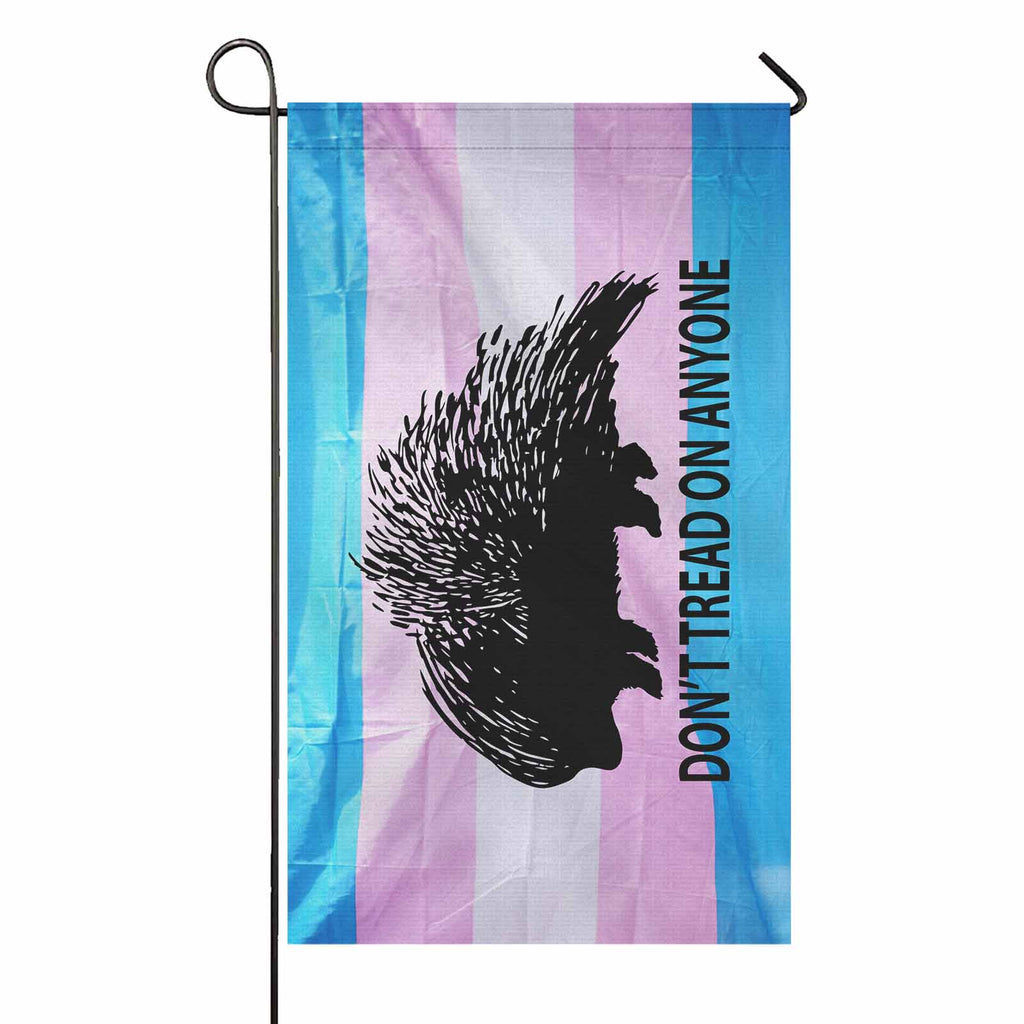 Don't Tread on Anyone Porcupine - Trans Two Sided Flag - Proud Libertarian - Proud Libertarian