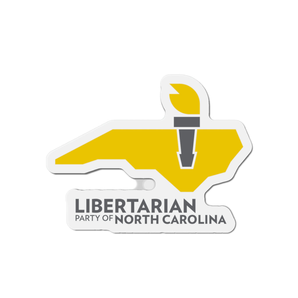 LPNC Die-Cut Magnets - Proud Libertarian - Libertarian Party of North Carolina