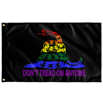 Don't Tread on Anyone Single Sided LGBT Flag 2 - Proud Libertarian - Proud Libertarian
