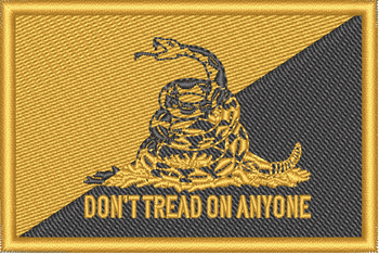 Ancap Gadsden Flag Morale Patch - Proud Libertarian - Proud Libertarian