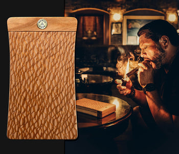 Quarter-sawn Australian Lacewood Travel Humidor by Benchmark Humidors - Proud Libertarian - Benchmark Humidors