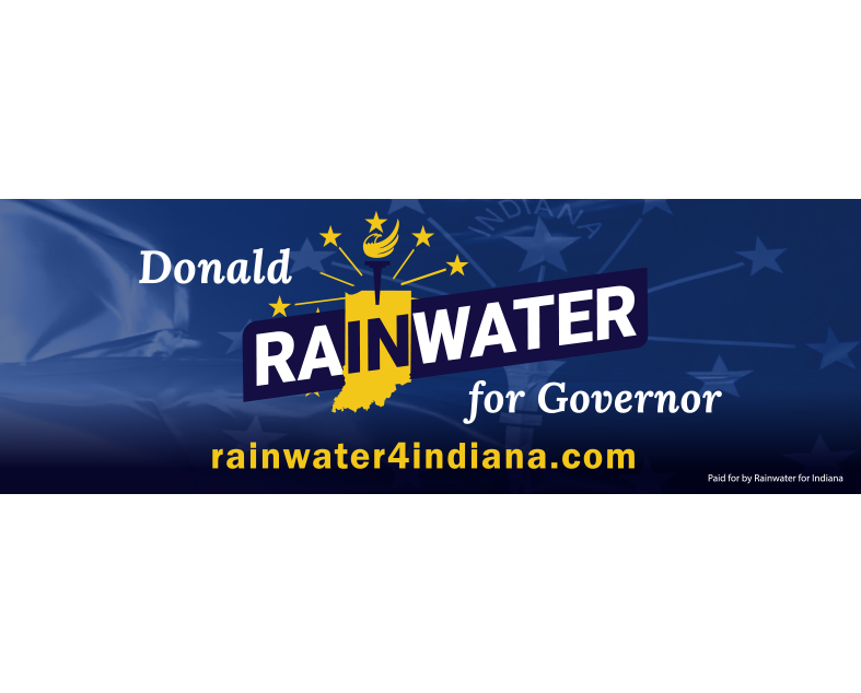 Donald Rainwater For Governor 2020 Car Magnet 3" x 9" #12 - Proud Libertarian