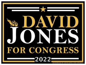 Dave Jones for Congress Yard Sign 18