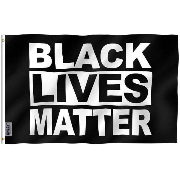 Black Lives Matter - Single Sided Flag - Proud Libertarian - Proud Libertarian