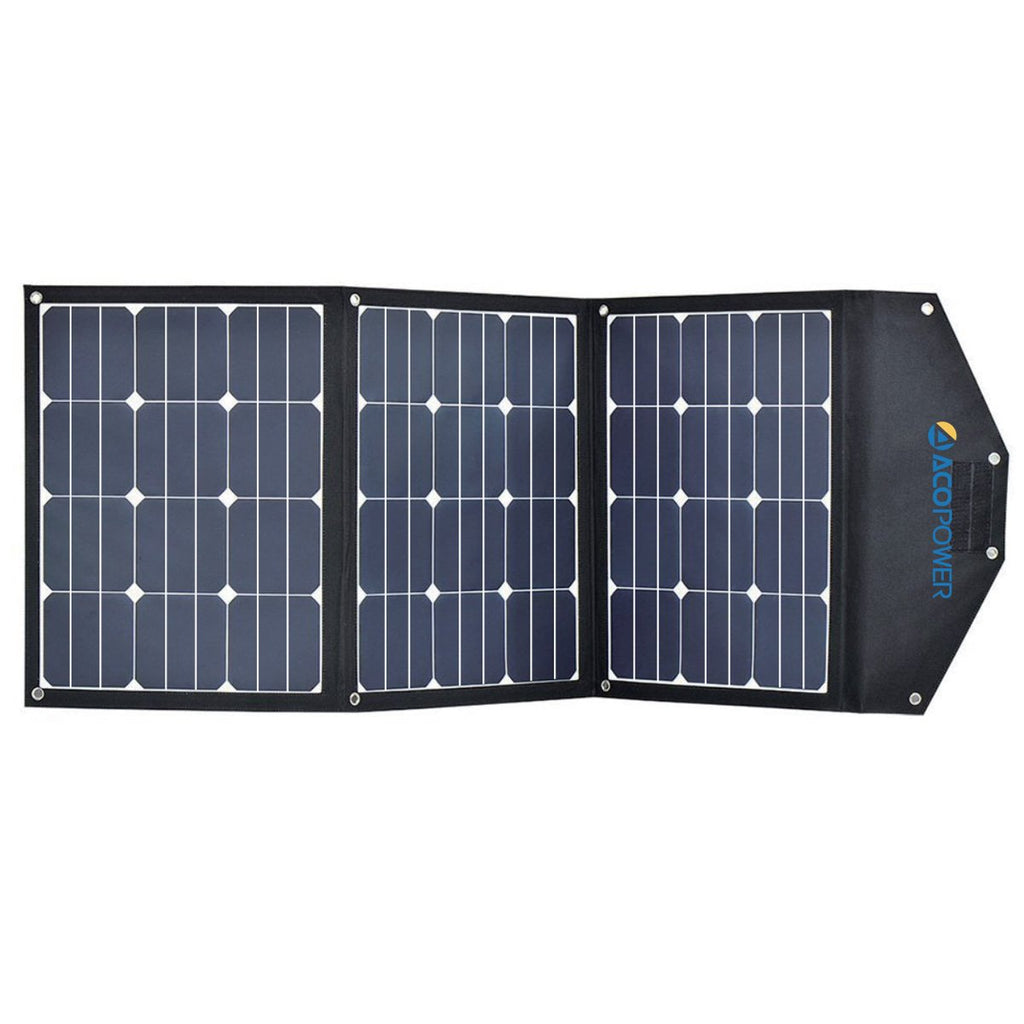 High Efficiency 90W Tri-Fold (3 x 30w) Foldable Solar Panel Kit Suitcase by ACOPOWER - Proud Libertarian - ACOPOWER