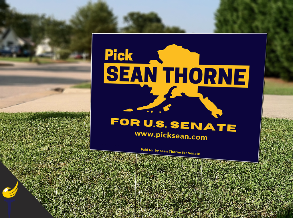 Pick Sean for US Senate Yard Sign 18" x 24" #31 - Proud Libertarian - Pick Sean Thorne