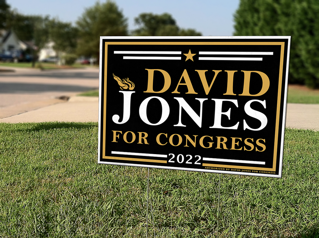 Dave Jones for Congress Yard Sign 18" x 24" - Proud Libertarian - Dave Jones