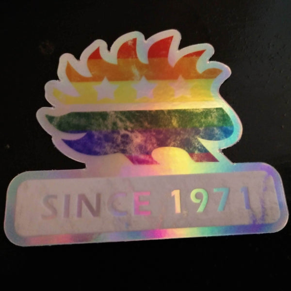 LGBTQ Libertarian Porcupine (Since 1971) Holographic Sticker 3x3 - Proud Libertarian - Proud Libertarian