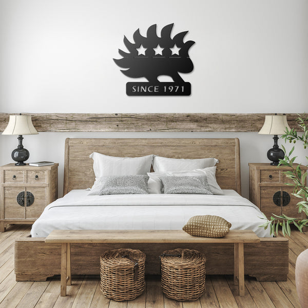 LP Porcupine (Since 1971) - Die-Cut Metal sign - Proud Libertarian - Proud Libertarian