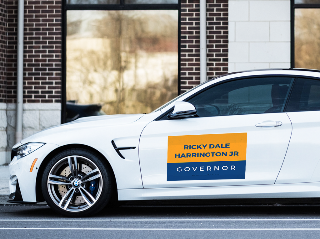 Ricky Harrington For Governor 2022 Car Magnet 12" x 18" - Proud Libertarian - Ricky Harrington