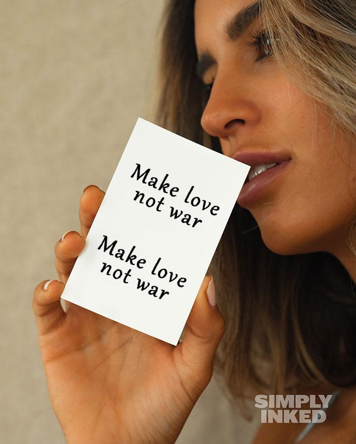 Make Love Not War Tattoo by Simply Inked - Proud Libertarian - Simply Inked