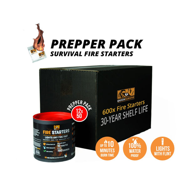 Fire Starter Dooms Day Prepper Pack ( 600 Fire Starters) by QUICKSURVIVE - Proud Libertarian - QUICKSURVIVE