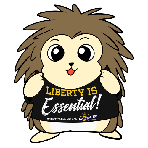 Rainwater Libertarian Porcupine "Liberty Is Essential" - Proud Libertarian - Proud Libertarian