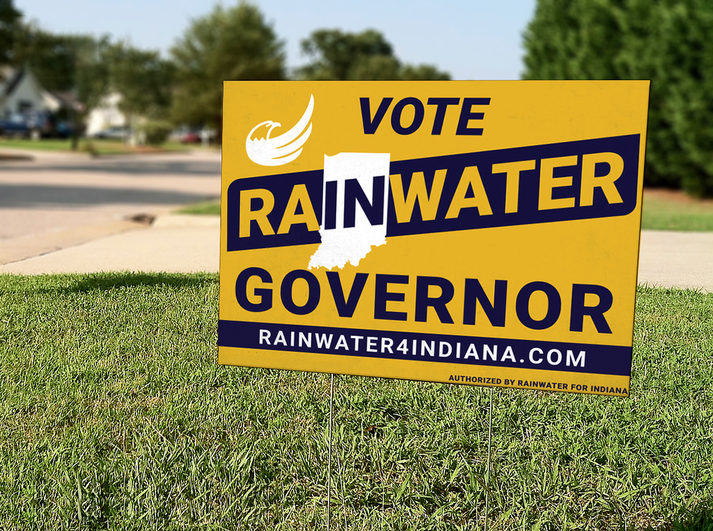 Donald Rainwater For Governor 2020 Yard Sign 18" x 24" #13 - Proud Libertarian