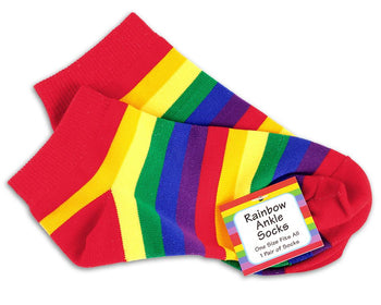 Rainbow Striped Ankle Socks by Fundraising For A Cause - Proud Libertarian - Fundraising For A Cause