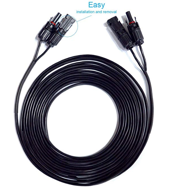 20FT/14AWG Solar Extension Cable with MC-4 Female and Male connectors by ACOPOWER - Proud Libertarian - ACOPOWER