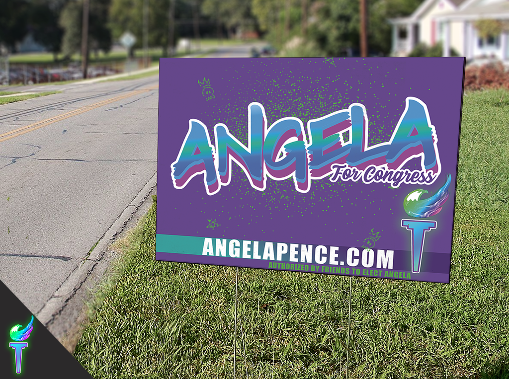 Angela Pence for Congress Yard Sign 18" x 24" - Proud Libertarian - Angela Pence