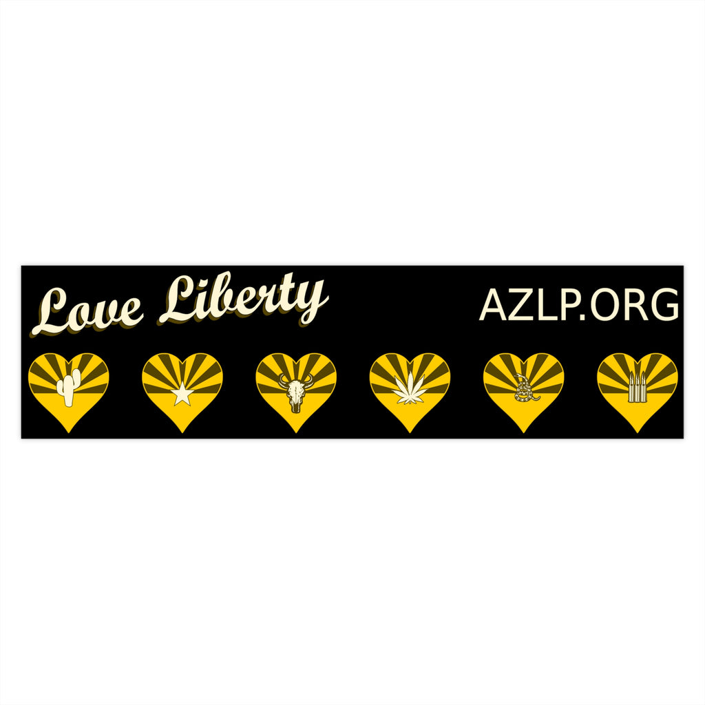 Love Liberty Arizona Libertarian Party Bumper Sticker