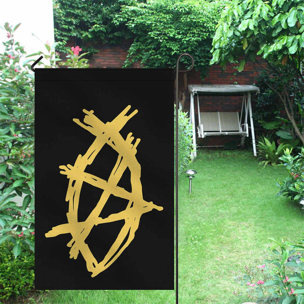 AnarchoChristian - Anarchist Fish Double-Sided Flag - Proud Libertarian - Anarchochristian