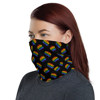 LGBTQ Porcupine Neck Gaiter (Black) - Proud Libertarian - Proud Libertarian