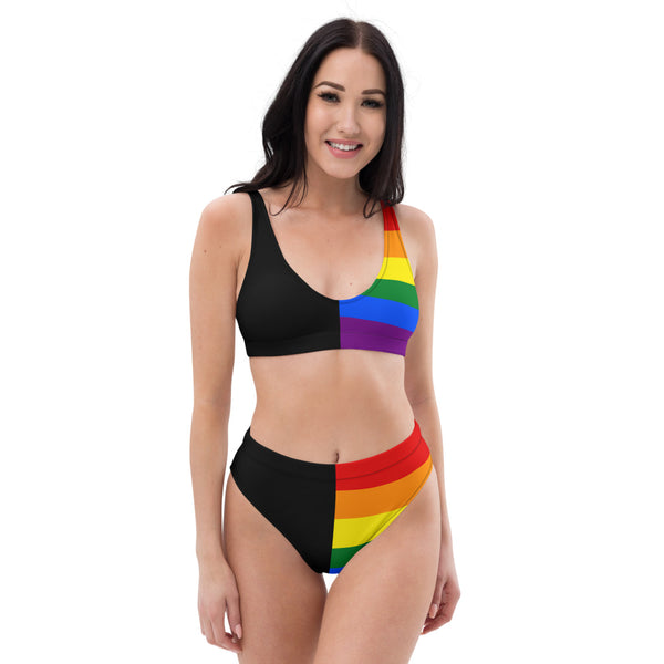 LGBTQ+ Recycled high-waisted bikini - Proud Libertarian - Proud Libertarian