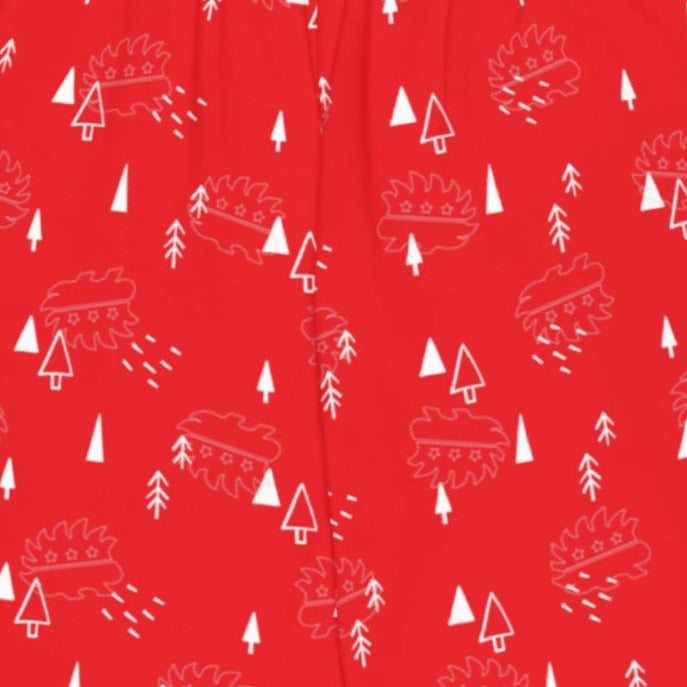 Christmas Porcu-pines All-over print unisex wide-leg pants - Proud Libertarian - Proud Libertarian
