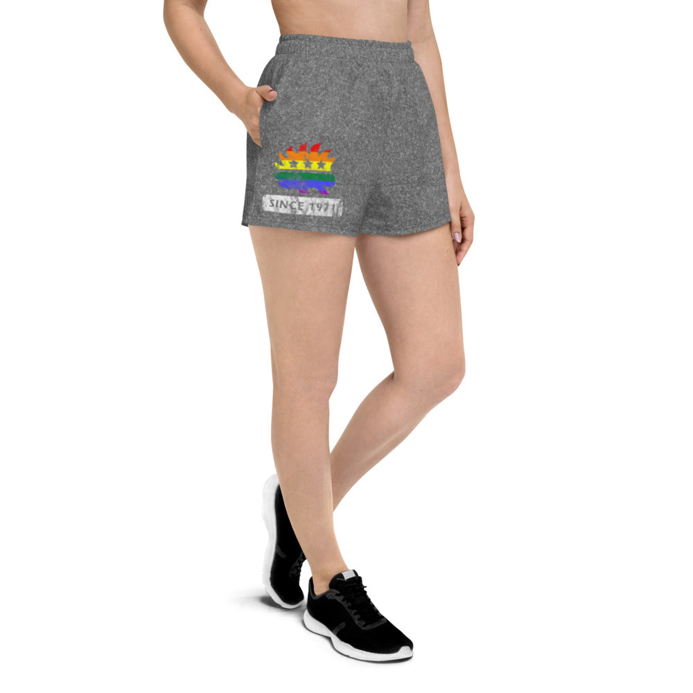 LGBT Porcupine Since 1971 Heather Gray Athletic Short Shorts - Proud Libertarian - Proud Libertarian