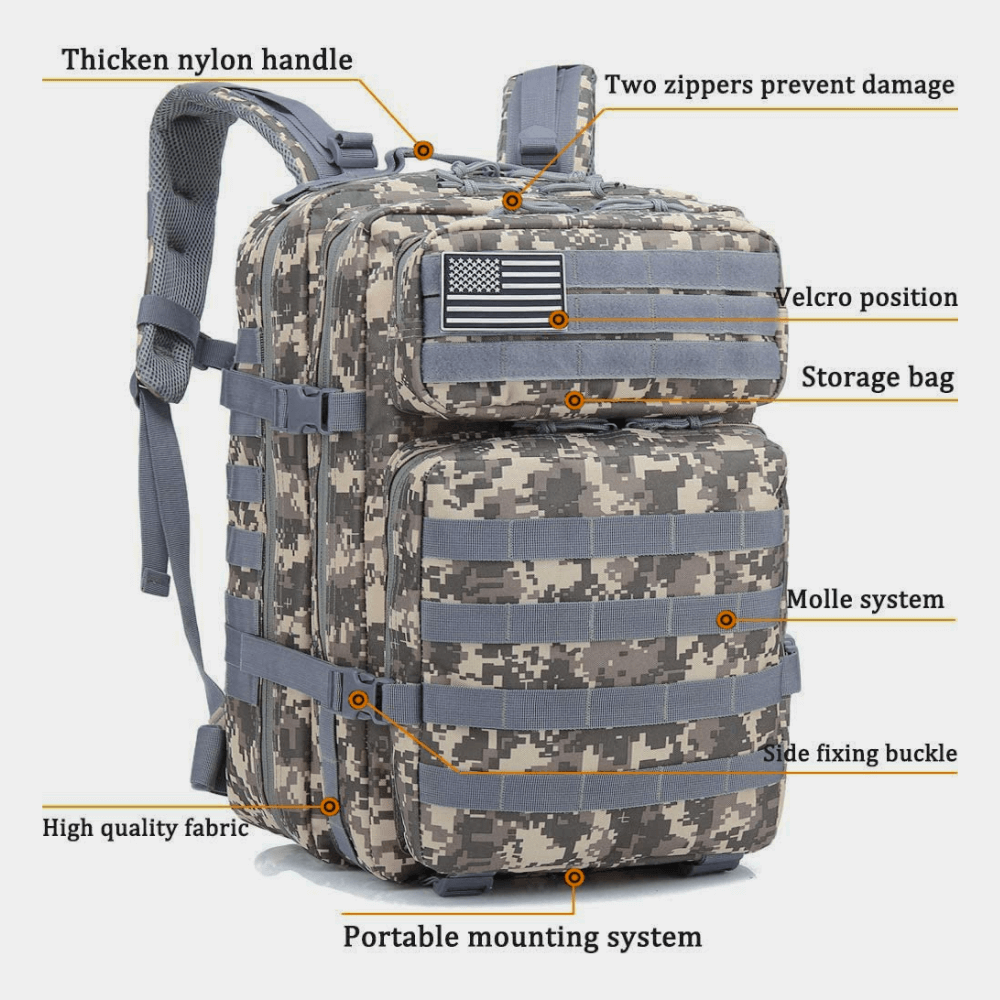 Molle clearance mounted backpack