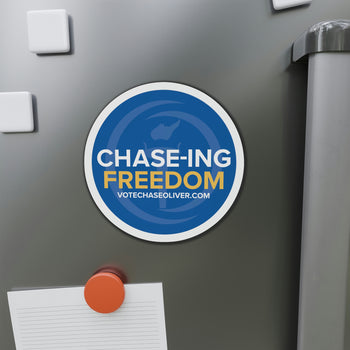 Chase-ing Freedom - Chase Oliver for President Die-Cut Magnets - Proud Libertarian - Chase Oliver