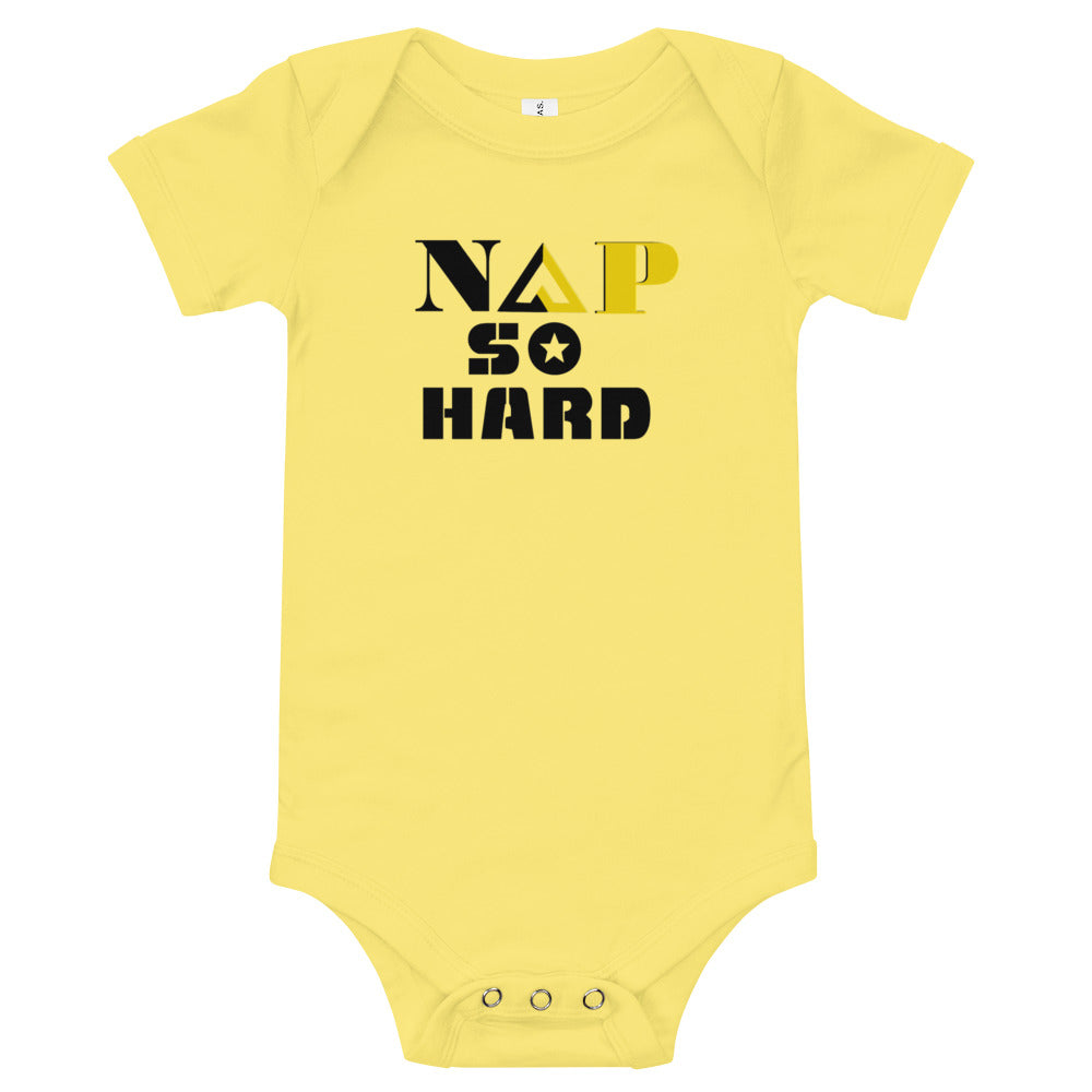 NAP SO HARD Baby short sleeve one piece - Proud Libertarian - Rachael Revolution
