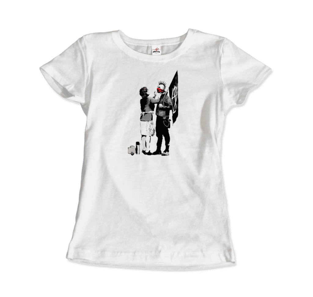 Banksy Anarchist Punk And His Mother Artwork T-Shirt by Art-O-Rama Shop - Proud Libertarian - Art-O-Rama Shop