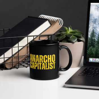 Anarchocapitalist Black Glossy Mug - Proud Libertarian - NewStoics