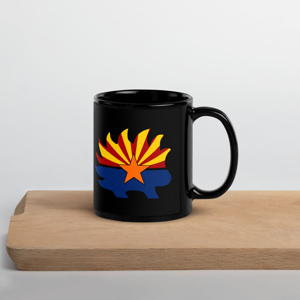 Arizona Libertarian Party Porcupine Black Glossy Mug