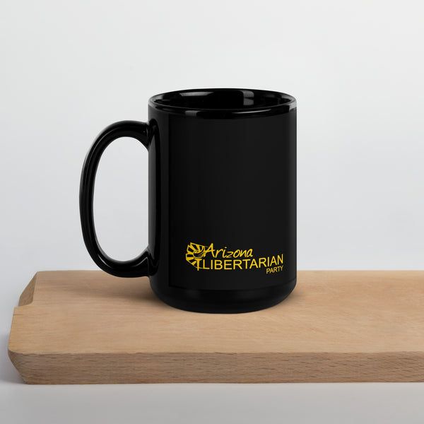 Arizona Libertarian Party Porcupine Black Glossy Mug