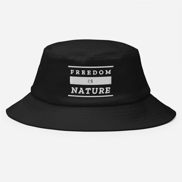 Freedom is Nature Old School Bucket Hat - Proud Libertarian - The Brian Nichols Show