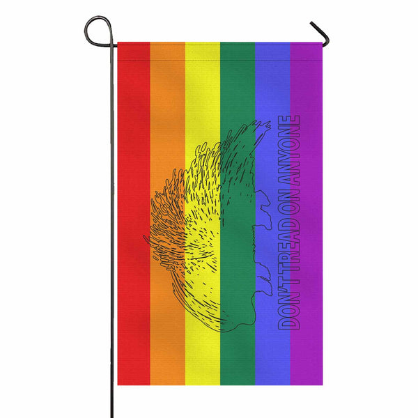 Don't Tread Porcupine -LGBT Two Sided Flag - Proud Libertarian - Proud Libertarian