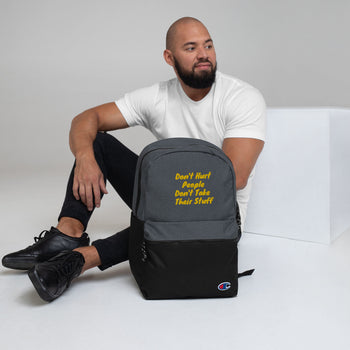 Don't Hurt People, Don't take their Stuff Embroidered Champion Backpack - Proud Libertarian - The Brian Nichols Show