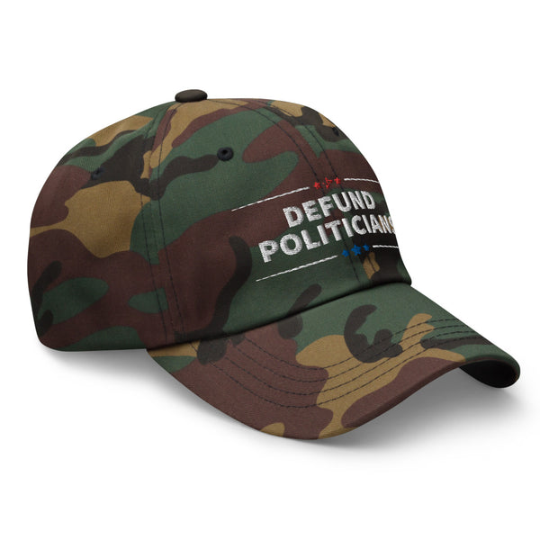 Defund Politicians (red and Blue) Dad hat - Proud Libertarian - People for Liberty