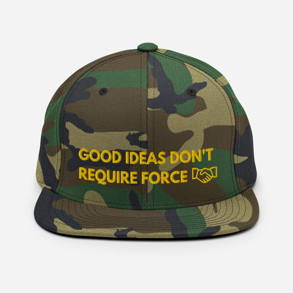 Good Ideas Don't Require Force Snapback Hat - Proud Libertarian - The Brian Nichols Show