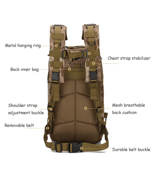 Tactical Military 25L Molle Backpack by Jupiter Gear - Proud Libertarian - Jupiter Gear