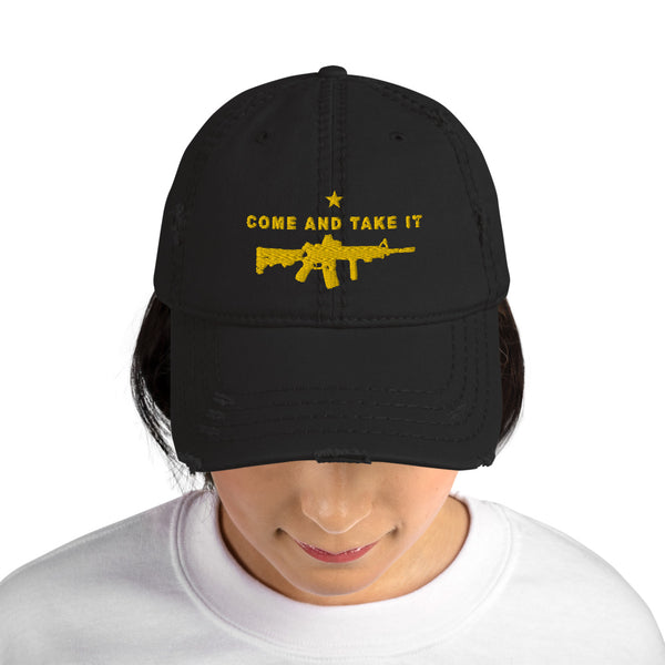 Come and Take It Distressed Dad Hat - Proud Libertarian - Libertarian Frontier