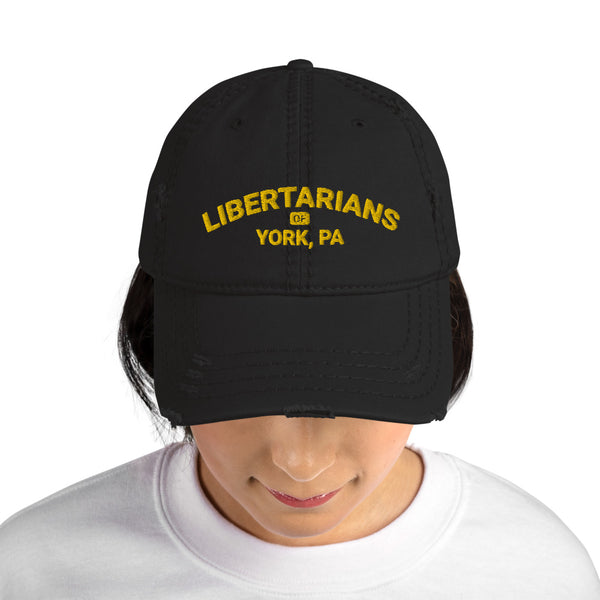 Libertarians of York PA Distressed Dad Hat - Proud Libertarian - Libertarian Party of Pennsylvania - York