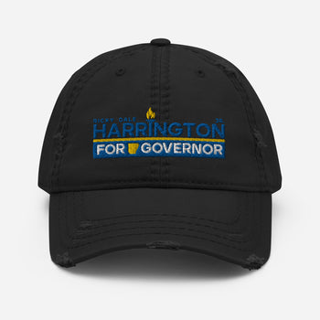 Harrington for Governor Distressed Dad Hat - Proud Libertarian - Ricky Harrington