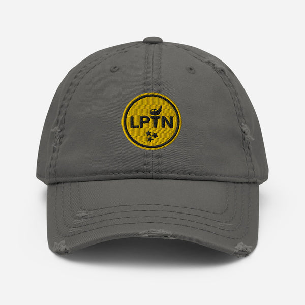 LPTN (Yellow) Distressed Dad Hat - Proud Libertarian - Libertarian Party of Tennessee
