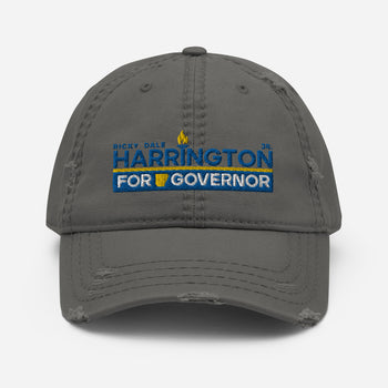 Harrington for Governor Distressed Dad Hat - Proud Libertarian - Ricky Harrington