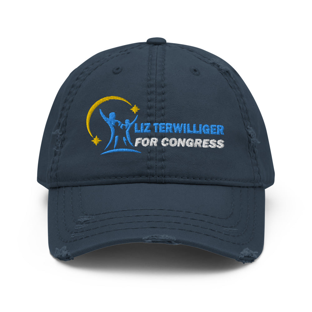 Liz Terwilliger for Congress Distressed Dad Hat - Proud Libertarian - Terwilliger for Congress