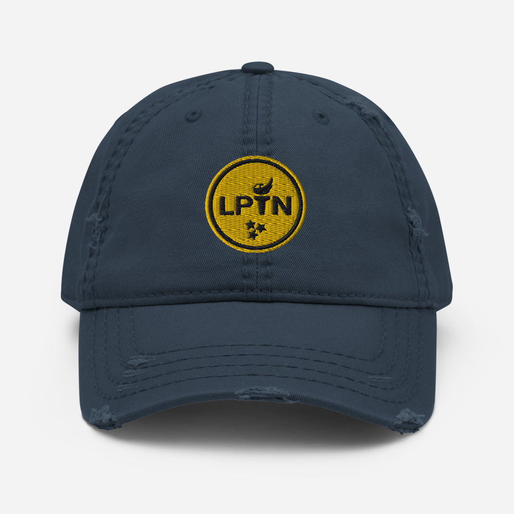 LPTN (Yellow) Distressed Dad Hat - Proud Libertarian - Libertarian Party of Tennessee